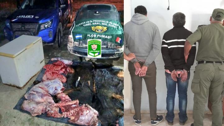 Cacique Ariacaiquín: secuestro de carne, auto, freezer, celulares y dos detenidos