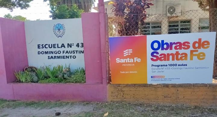 San Javier: comienza la obra del aula en la Escuela N°433