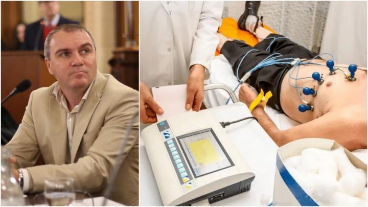 El Senador Baumgartner adquiere un electrocardiógrafo