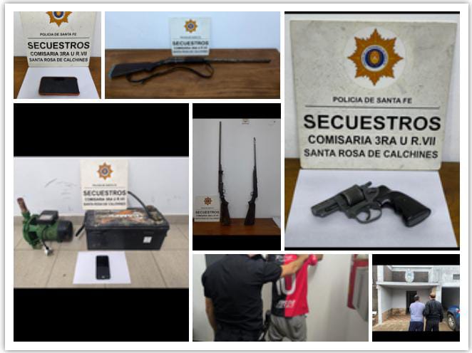 Santa Rosa de Calchines: detenciones, armas y esclarecimientos delictivos durante el mes de abril