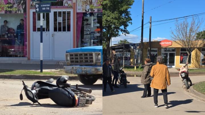 Dos mujeres lesionadas y fuga de una camioneta en el centro de San Javier