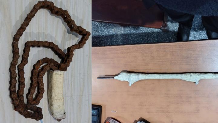 San Javier: menor con cadena y chuza causa desmanes a la salida de la escuela 