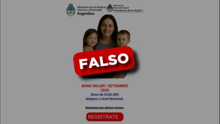 Advierten sobre una estafa a través de un bono destinado a mujeres