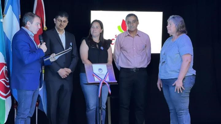 Acto de jura a la nueva Constitución Provincial en Calchines