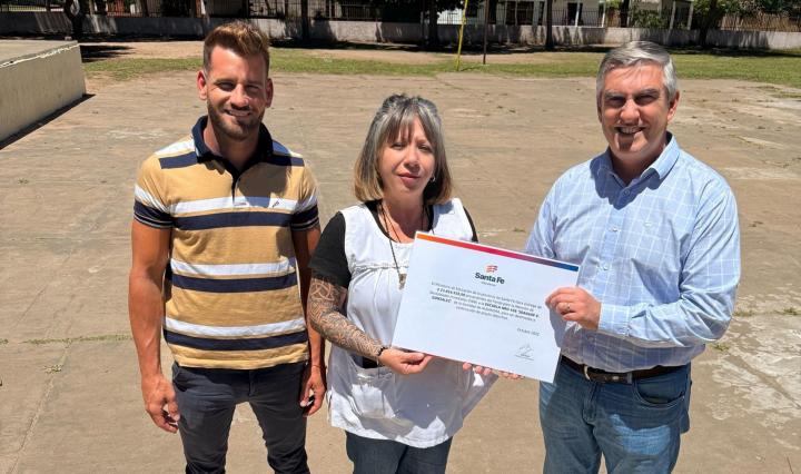 Alejandra: provincia invierte $24 millones para un nuevo playón deportivo en la Escuela N°438