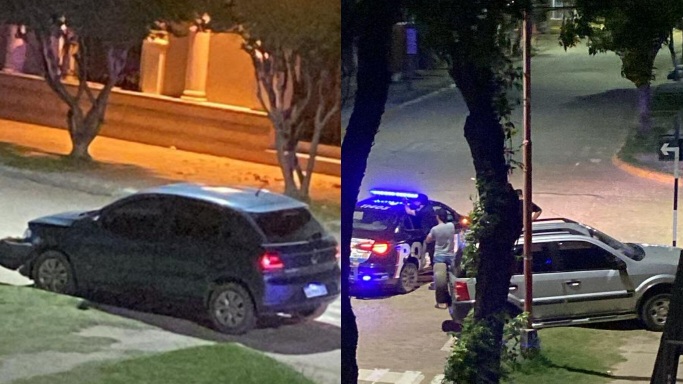 Dos vehículos protagonizaron un fuerte choque en la esquina de la municipalidad de San Javier